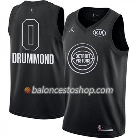 Camiseta Hombre NBA Detroit Pistons Andre Drummond 0 2018 All-Star Jordan Brand Negro Swingman